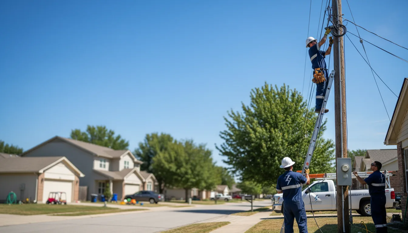 Residential electrician providing installation services in Chester, WV